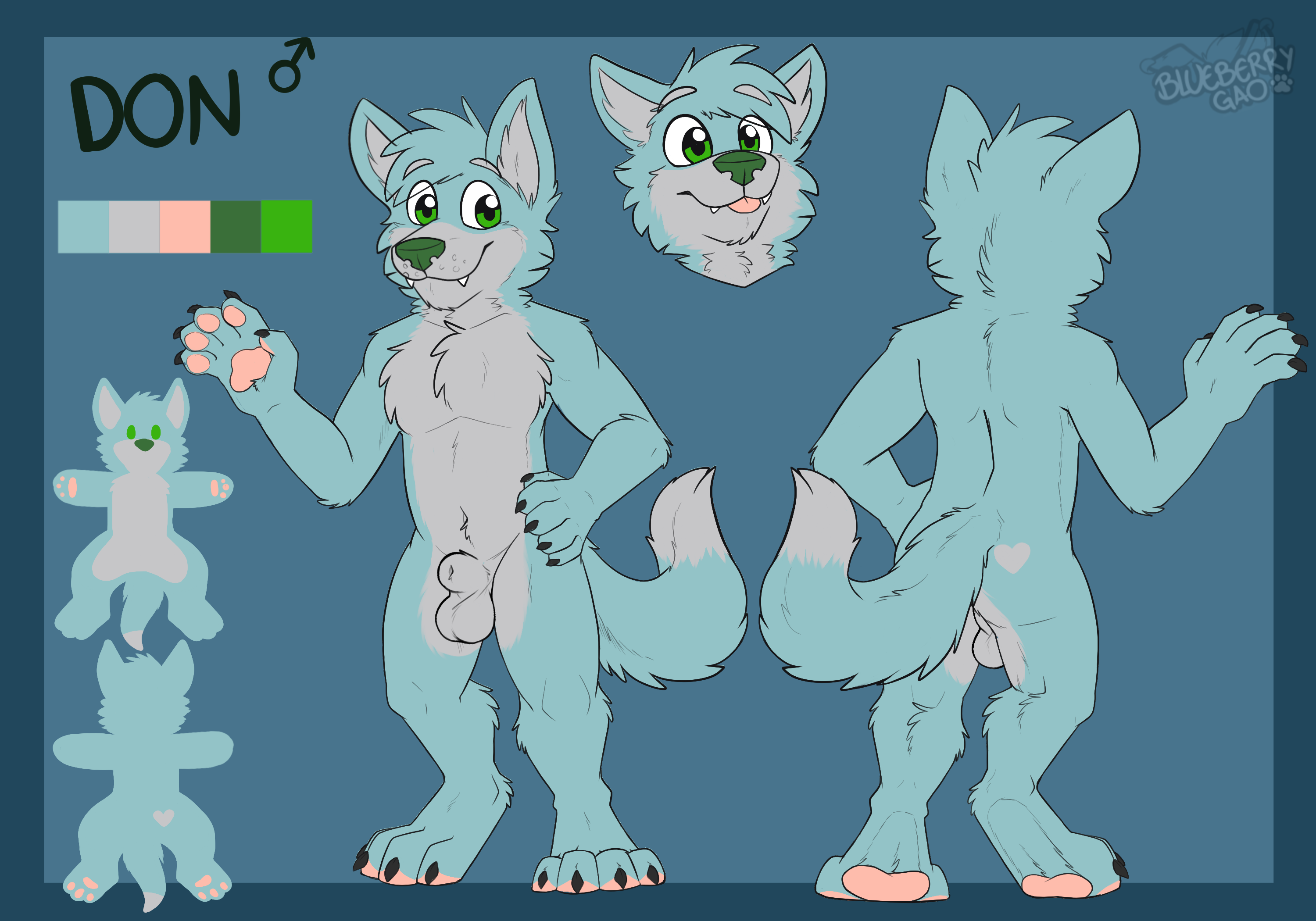 1_male 2026 animal_genitalia anthro backsack balls blep blue_body blue_ears blue_fur blue_hair blue_tail canid canis chibi claws cute_fangs dipstick_tail donovan_dmc eyebrows fangs fully_sheathed fur gaokun gender_symbol genitals green_nose grey_balls grey_body grey_eyebrows grey_fur grey_sheath grey_tail hair headshot_portrait heart_(marking) hi_res looking_at_viewer male male_symbol mammal markings masculine model_sheet monotone_ears monotone_hair multicolored_body multicolored_fur multicolored_tail pawpads paws pink_pawpads portrait sheath solo symbol tail tail_markings teeth toe_claws tongue tongue_out watermark wolf