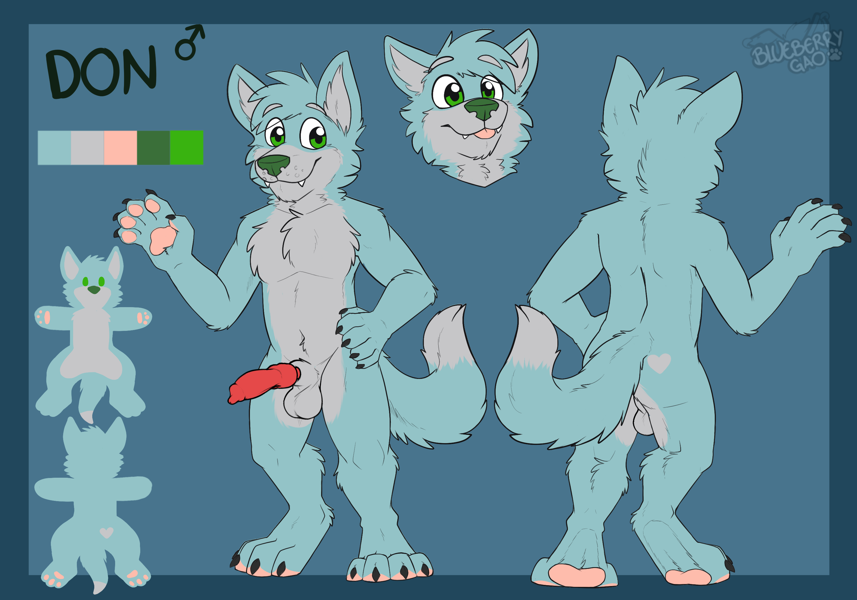 1_male 2026 animal_genitalia animal_penis anthro backsack balls blep blue_body blue_ears blue_fur blue_hair blue_tail canid canine_genitalia canine_penis canis chibi claws cute_fangs dipstick_tail donovan_dmc erection eyebrows fangs fur gaokun gender_symbol genitals green_nose grey_balls grey_body grey_eyebrows grey_fur grey_sheath grey_tail hair headshot_portrait heart_(marking) hi_res knot looking_at_viewer male male_symbol mammal markings masculine model_sheet monotone_ears monotone_hair multicolored_body multicolored_fur multicolored_tail pawpads paws penis pink_pawpads portrait sheath solo symbol tail tail_markings teeth toe_claws tongue tongue_out watermark wolf