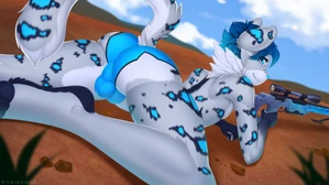 1_male 2021 anthro archon_eclipse ass balls_outline black_body black_ears black_fur black_tail blue_body blue_ears blue_eyes blue_fur blue_hair blue_tail bottomwear bottomwear_only bulge bulge_from_behind clothed clothing detailed_bulge dolphin_shorts felid femboy feminine fur genital_outline grey_body grey_ears grey_fur grey_tail hair hi_res legwear looking_at_viewer looking_back looking_back_at_viewer male mammal markings monotone_hair multicolored_body multicolored_ears multicolored_fur multicolored_tail pantherine pattern_clothing pattern_legwear pattern_thigh_highs psd_export rear_view shorts shorts_only snow_leopard solo spots spotted_body spotted_ears spotted_fur spotted_tail striped_clothing striped_legwear striped_thigh_highs tail thigh_highs topless valkoinen watermark white_body white_fur white_tail
