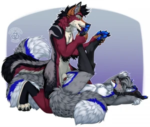 2024 2_males anal anal_knotting anal_penetration animal_genitalia anthro anthro/anthro anthro_penetrated anthro_penetrating anthro_penetrating_anthro balls black_body black_ears black_fur black_hair black_tail blue_body blue_fur blue_pawpads blue_tail blush butteredshep canid dipstick_ears dipstick_tail duo erection fingerless_(marking) fingerless_gloves_(marking) fox fur genitals gloves_(marking) grey_body grey_fur grey_hair grey_tail hair jackal knotting kuro_(kurodasilverfox) licking licking_paw male male/male male_penetrated male_penetrating male_penetrating_male mammal markings masculine monotone_hair multi_tail multicolored_body multicolored_ears multicolored_fur multicolored_tail multiple_males orange_ears paw_fetish paw_play pawpads paws penetration penile penile_penetration penis_in_ass puck_(character) red_tail sex sheath socks_(marking) tail tail_markings toeless_(marking) toeless_socks_(marking) two_tone_ears white_balls white_body white_fur white_sheath white_tail