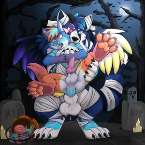 2024 2_males ahegao anal anal_penetration animal_genitalia animal_penis anthro anthro/anthro anthro_penetrated anthro_penetrating anthro_penetrating_anthro balls blue_body blue_eyes blue_fur blue_hair blue_nose blue_tongue canid canine_genitalia canine_penis canis cum cum_in_ass cum_inside cum_on_balls cum_on_penis cum_on_sheath duo erection fur gaokun genital_fluids genitals hair halloween hi_res holiday knot knotted_penis looking_pleasured male male/male male_penetrated male_penetrating male_penetrating_male mammal masculine multicolored_body multicolored_fur multicolored_hair multiple_males open_mouth orange_body orange_fur orange_pawpads pawpads paws penetration penile penile_penetration penis penis_in_ass precum precum_on_penis purple_body purple_fur red_eyes sex sheath tongue tongue_out two_tone_hair white_balls white_body white_fur white_sheath wolf yellow_body yellow_fur yellow_hair
