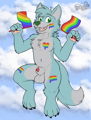 1_male 2025 absurd_res animal_genitalia anthro balls blue_body blue_ears blue_fur blue_hair blue_tail canid canis dipstick_tail donovan_dmc flag fur gaokun genitals green_eyes green_nose grey_balls grey_body grey_fur grey_inner_ear grey_sheath grey_tail hair hi_res lipsticking male mammal markings masculine monotone_ears monotone_hair multicolored_body multicolored_fur multicolored_tail nude nude_anthro nude_male open_mouth pawpads paws penis penis_tip pink_pawpads pride_color_bodypaint pride_colors pride_flag sheath solo tail tail_markings two_tone_body two_tone_fur two_tone_tail watermark wolf