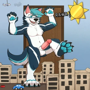 1_male 2025 absurd_res animal_genitalia anthro balls black_body black_ears black_fur black_nose black_tail blue_body blue_ears blue_eyes blue_fur blue_hair blue_pawpads blue_tail canid canis dipstick_ears erection freki_(kuro_boi) fur gaokun genitals glans hair hi_res male mammal masculine monotone_hair multicolored_body multicolored_ears multicolored_fur multicolored_tail open_mouth pawpads paws penis sheath sheathed_humanoid_penis solo tail werewolf white_balls white_body white_ears white_fur white_sheath white_tail wolf