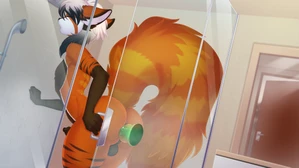 1_male 2021 anal anal_penetration animal_genitalia animal_penis anthro ass backsack balls bathing black_balls black_body black_ears black_fur black_hair black_nose canine_genitalia canine_penis dildo dildo_in_ass dildo_insertion erection feminine fur genitals gloves_(marking) hair hi_res looking_pleasured male mammal markings multicolored_ears multicolored_hair multicolored_tail object_in_ass orange_body orange_ears orange_fur orange_tail penetration penis red_panda sex_toy sex_toy_in_ass sex_toy_insertion showering solo tail two_tone_ears two_tone_hair two_tone_tail valkoinen watermark white_body white_fur white_hair yellow_tail