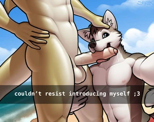 2018 2_males absurd_res anthro anthro/anthro balls black_hair black_nose blue_eyes canid canis curled_tail domestic_dog dripping duo english_text fish fur genital_fluids genitals glans grey_body grey_fur hair hi_res humanoid_genitalia humanoid_penis husky licking licking_penis looking_at_viewer male male/male mammal marine masculine multicolored_body multicolored_fur multicolored_skin multiple_males nude nude_anthro nude_male oral oral_penetration penetration penile penis penis_in_mouth precum precum_drip sex shark sigma_x skin tail two_tone_body two_tone_fur two_tone_skin white_balls white_body white_fur white_skin yellow_body yellow_skin