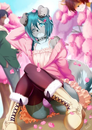 2017 3_males anthro australian_shepherd black_ears black_nose black_pawpads blue_body blue_eyes blue_fur blue_hair blue_nose blue_pawpads blue_tail blush bottomwear bulge canid canis clothed clothing curled_tail dipstick_ears domestic_dog femboy feminine floppy_ears fox fur grey_body grey_ears grey_fur grey_nose grey_pawpads grey_tail hair hi_res legwear male mammal masculine monotone_hair multicolored_body multicolored_ears multicolored_fur multicolored_tail multiple_males nataly-b off_shoulder panties pawpads paws pink_bottomwear pink_clothing pink_panties pink_skirt pink_sweater pink_topwear pink_underwear red_clothing red_legwear red_thigh_highs rileymutt skirt solo_focus sweater tail thigh_highs topwear trio two_tone_ears underwear upskirt white_body white_fur white_tail